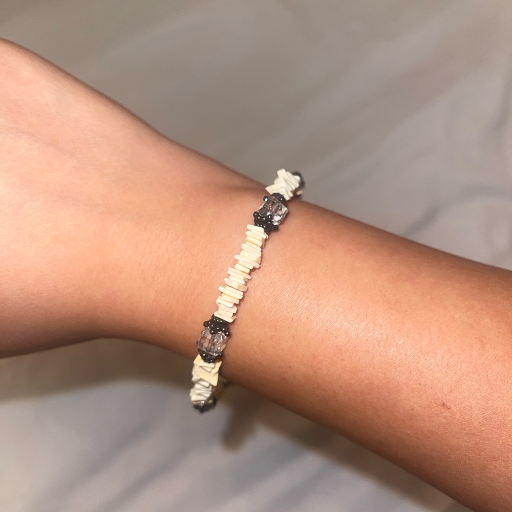 925 solid Sterling silver and stone bracelet